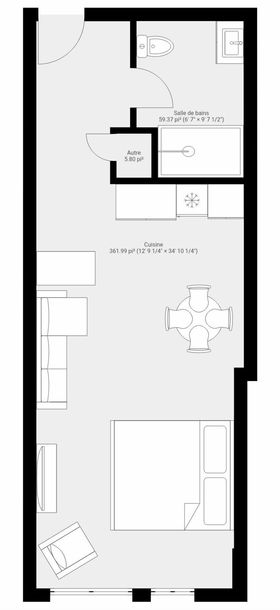 Plan appartement - 2e étage