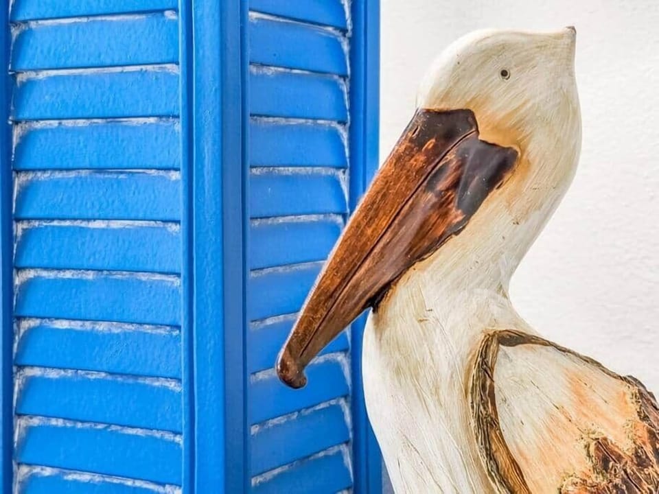Much of the decor purchased locally in the Florida Keys