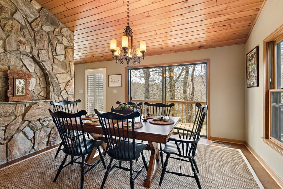 Dining Room with Seating for Six and Deck Access