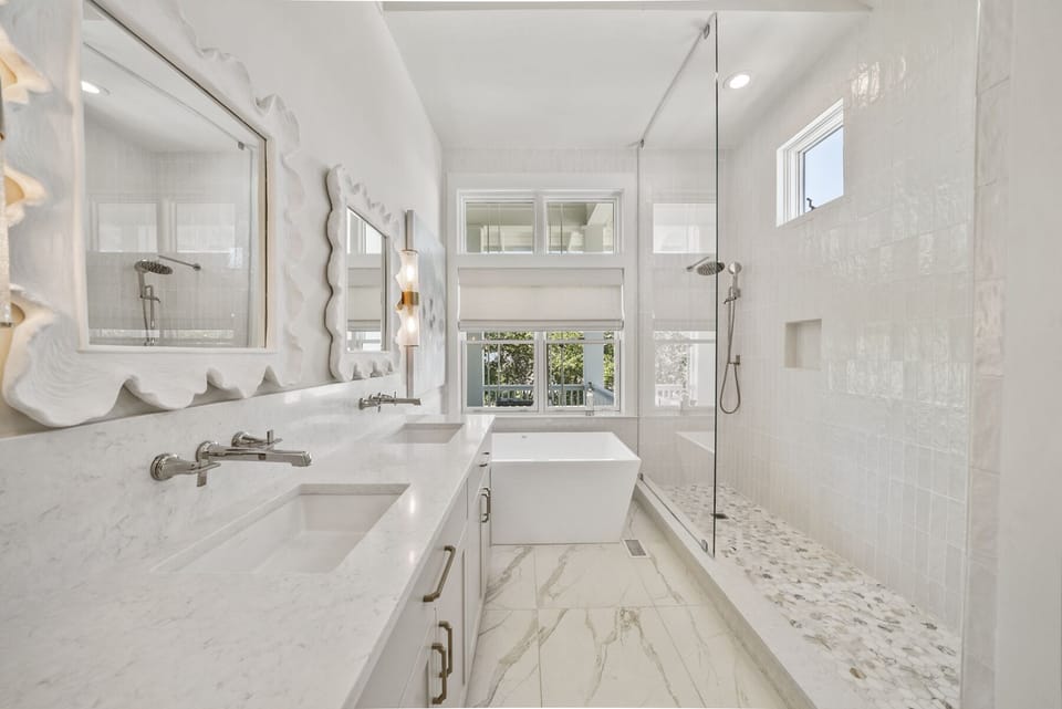 Stella by the Sea | 2nd Floor | West King Balcony Ensuite | Double Vanities | Large Walkin Shower | Soaking Tub