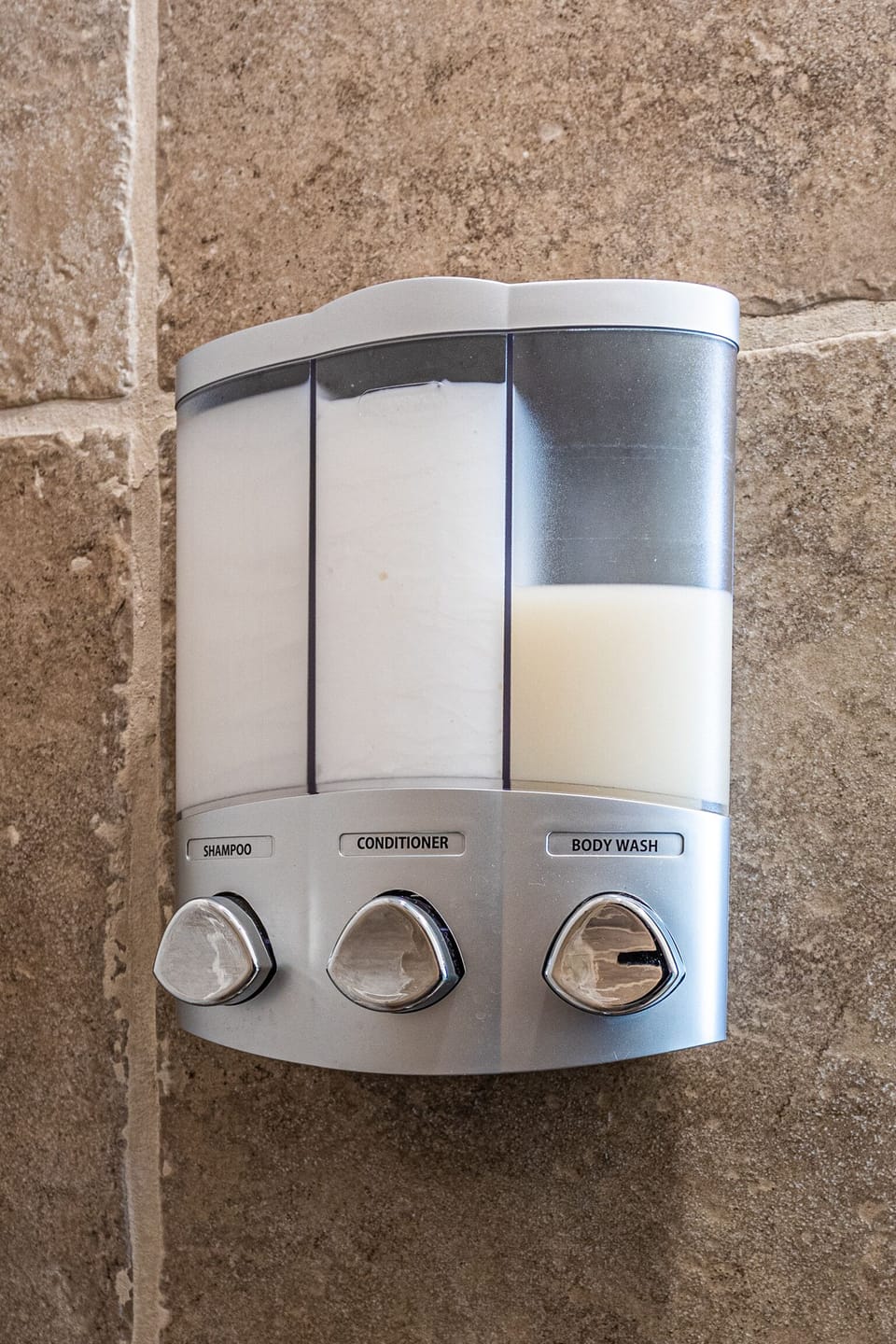 Bathrooms are equipped with shampoo, conditioner, body wash, towels and more.