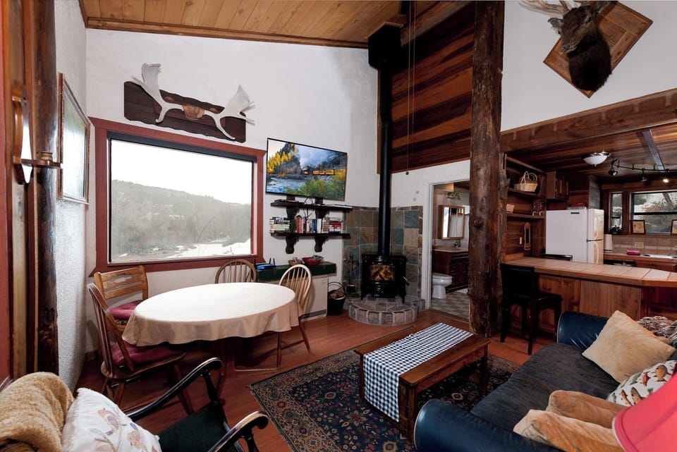 Main Living Space, Kitchen, and Dining Table