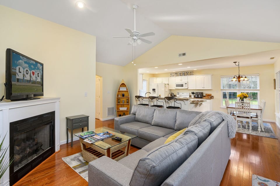 Spacious Living Area with brand new comfy furnishings and room for all.