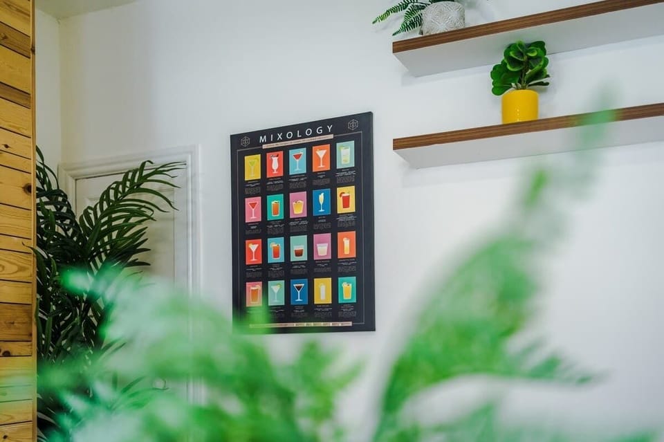 The spacious dining room has space to seat up to 6 people comfortably and is the perfect space to sit down with family and friends for an evening meal or catch up on emails if you are working remotely.