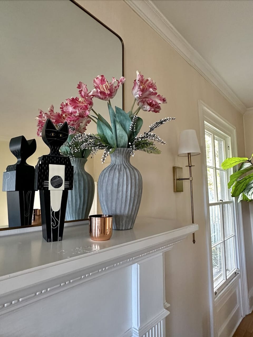 Light filled room with simple decorartions