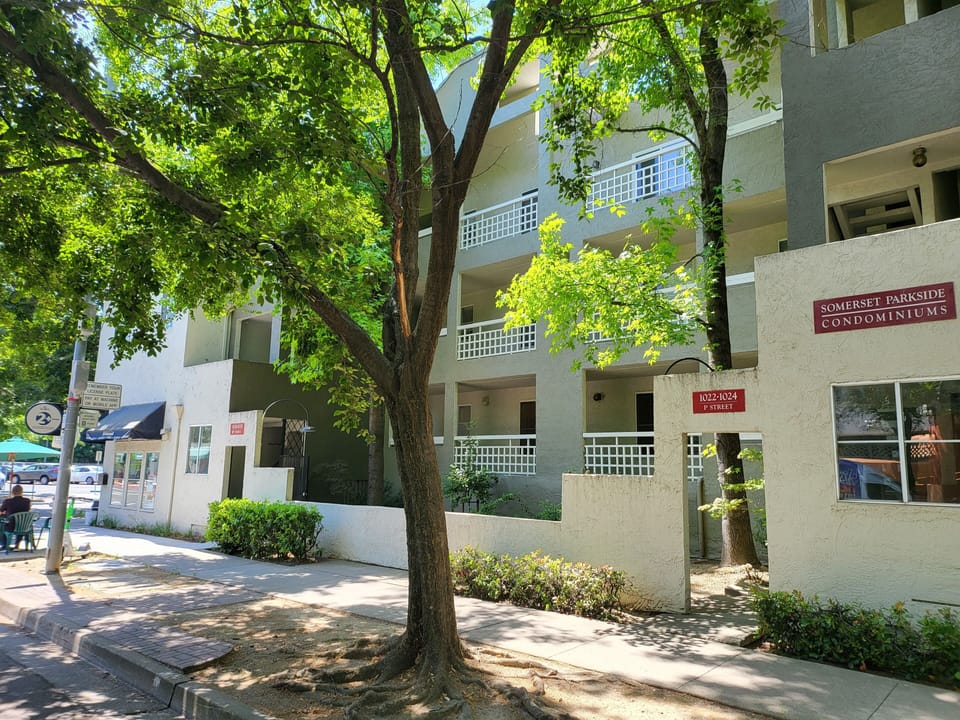 Our condo is on a relatively quiet, peaceful, tree lined street. 