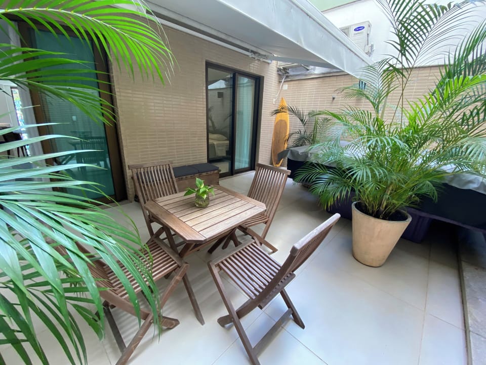 Private Rear Terrace- The jacuzzi is not included in the listing.