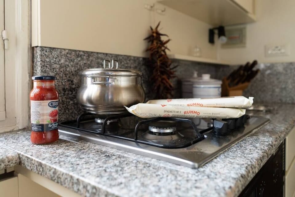 the kitchen