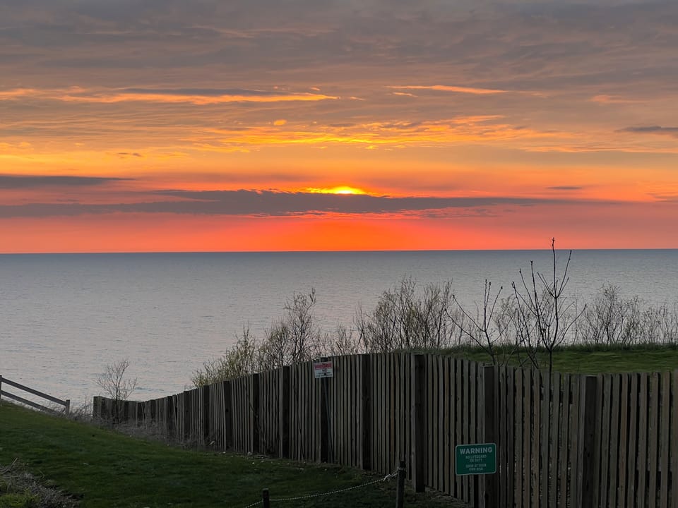 Gorgeous sunsets can be seen from the Bluff year round.