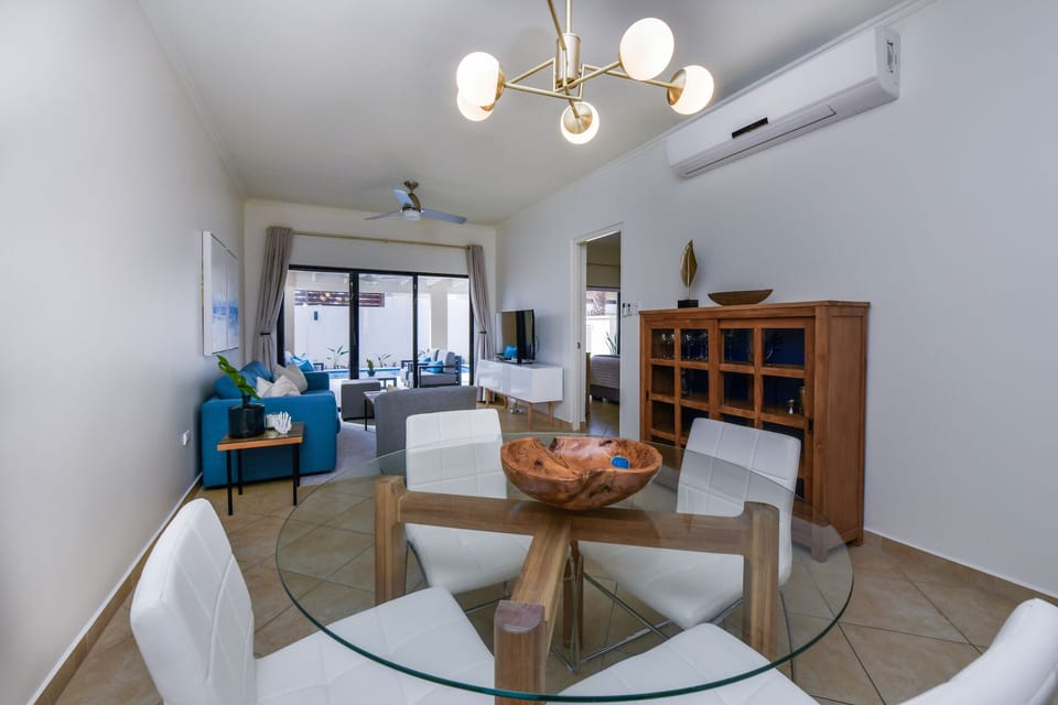 indoor dining and living area