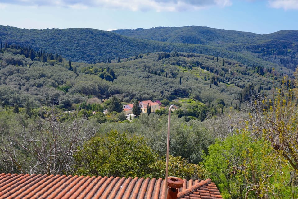 Panoramic corfiot countryside views