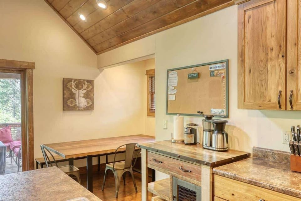 A great addition to the kitchen is a coffee bar 