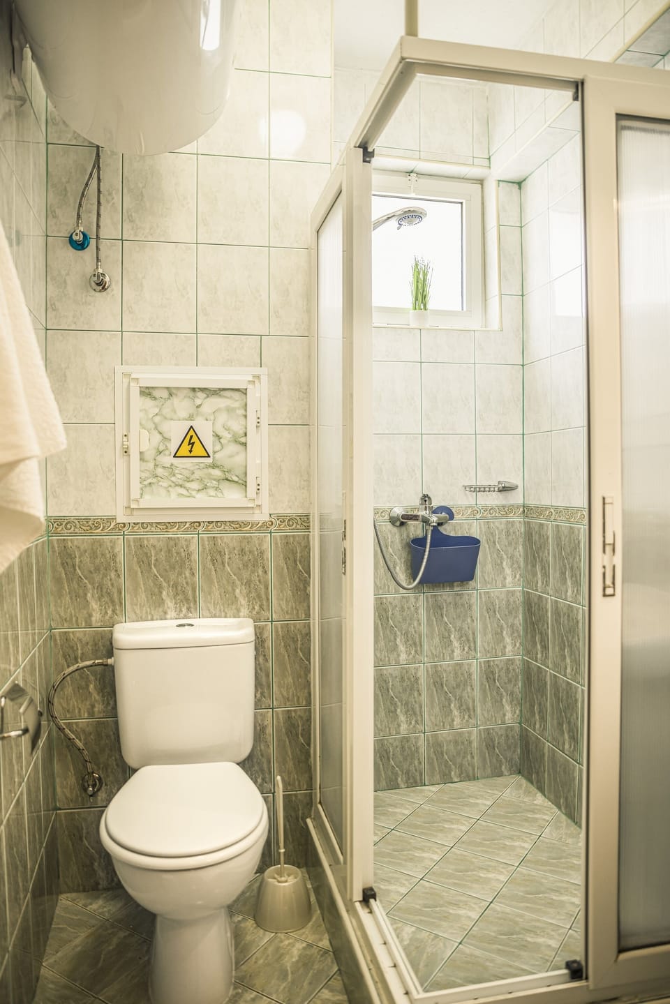 toilet with shower