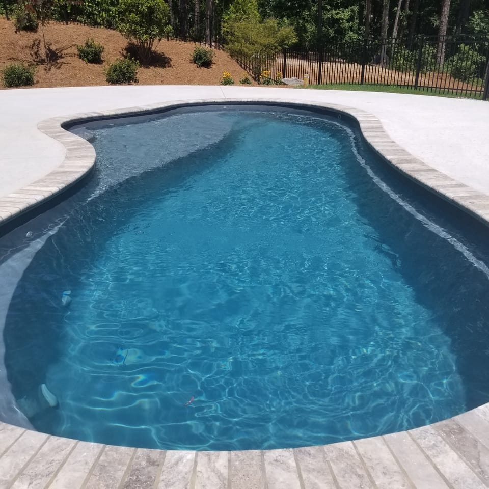 Pool with Lounging Shelf
