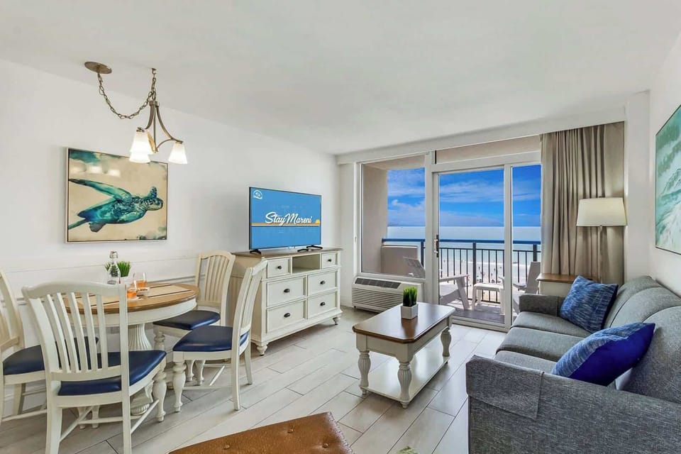 Where ocean views meet cozy vibes—wake up to waves, dine with sea breezes, and unwind with sunsets from your private balcony. Your beachfront escape starts here.