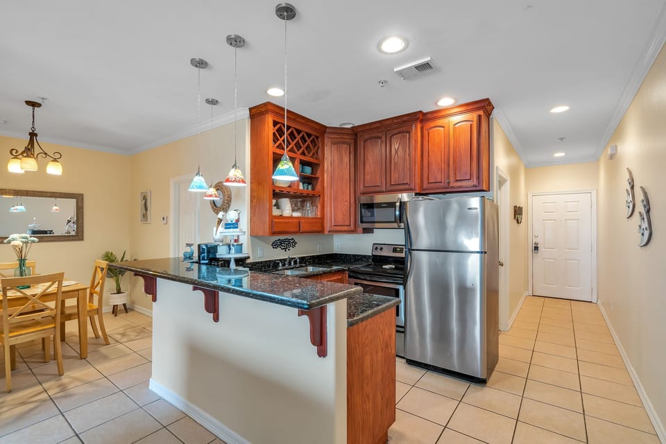 Indoors, Floor, Flooring, Kitchen, Refrigerator