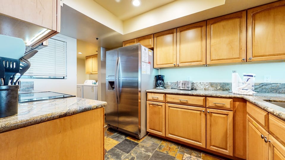 Indoors, Kitchen, Floor, Refrigerator, Flooring