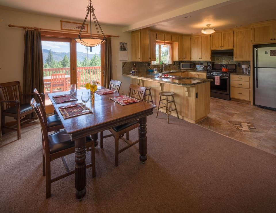 Dining area and kitchen