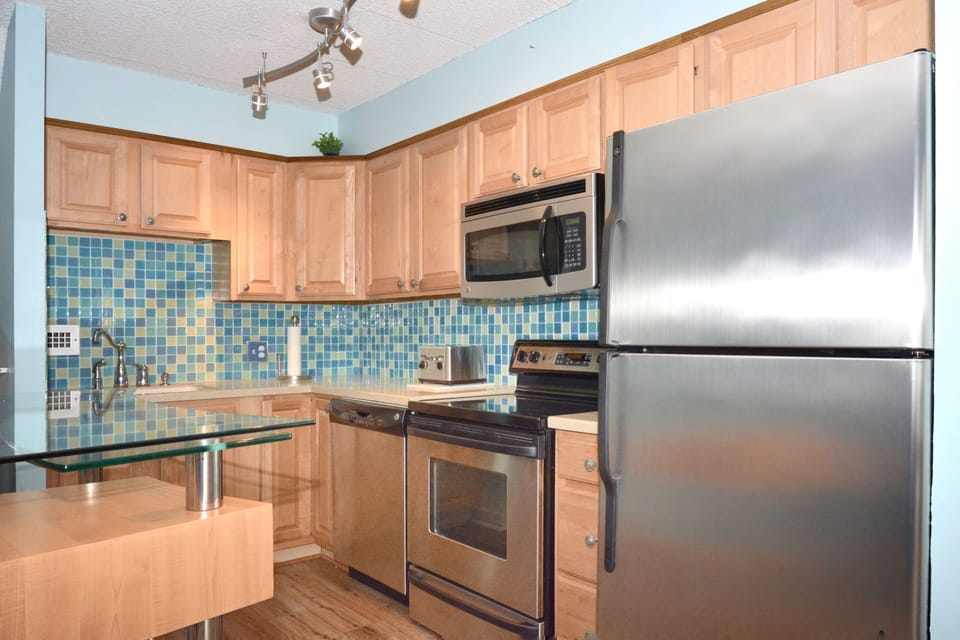 Gorgeous, updated kitchen is fully stocked to prepare any meal at home.