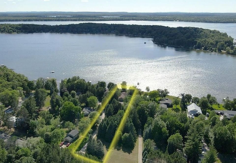 overhead view of property