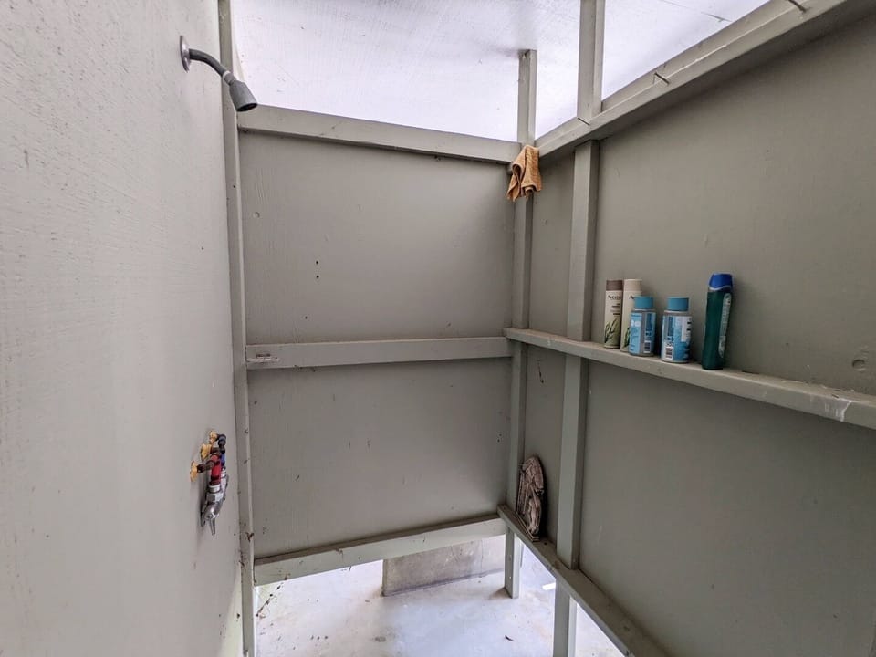 outdoor shower, our favorite!