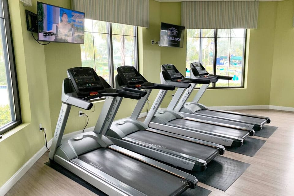 CLUBHOUSE GYM & FITNESS ROOM#Disney #Parks #kingdom #springs #StoreyLake #Apartment #Vacation #Rental #waterpark #Kissimmee #Orlando #universal #citywalk