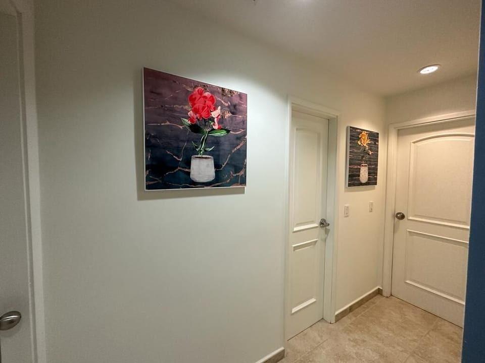 Hallway between the bedroom one and two and Bathroom