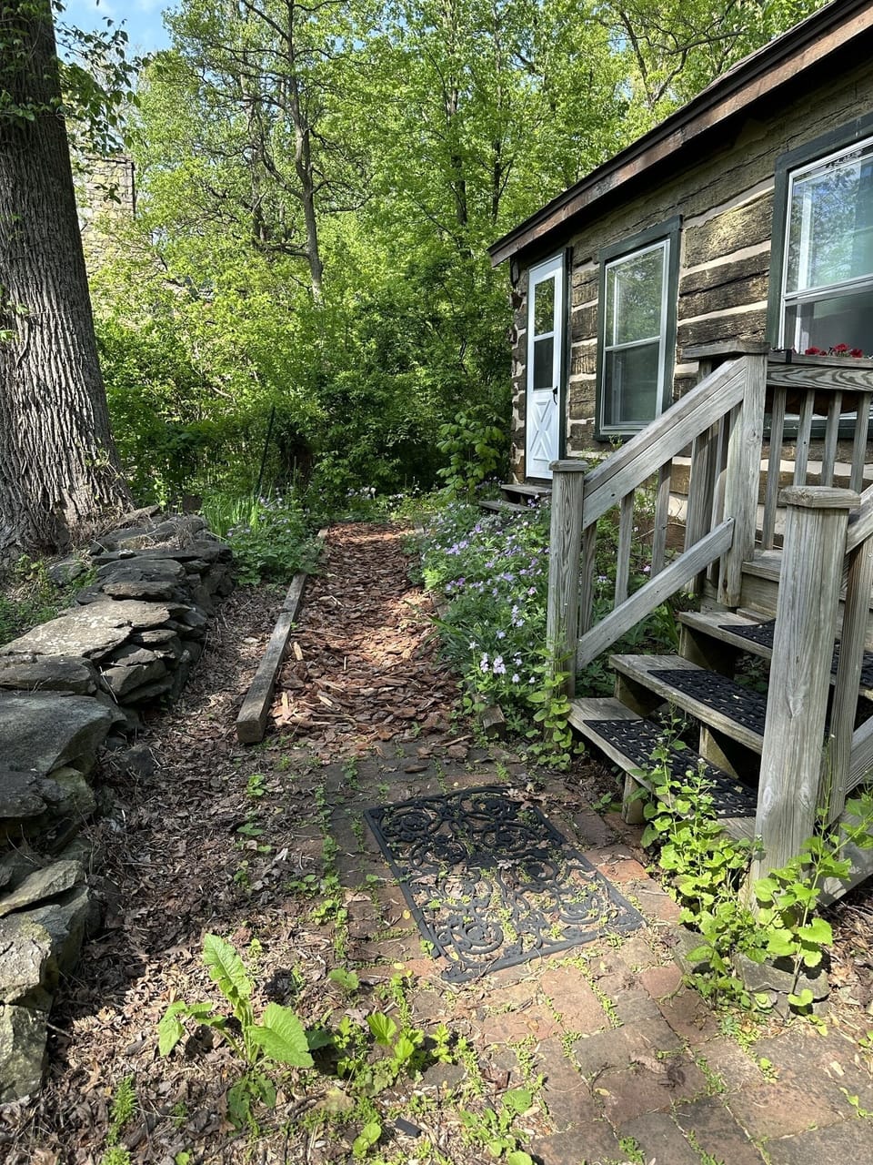 Walkway in front of main room/door
