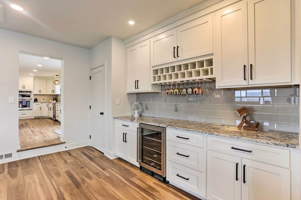 Bar Area | Wine Fridge | Wine Glasses