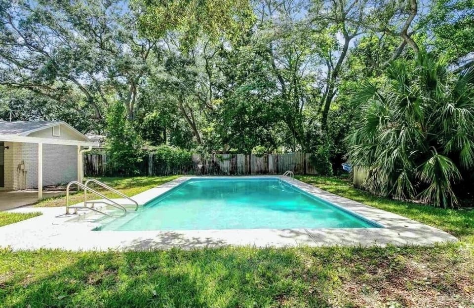 Private backyard pool.