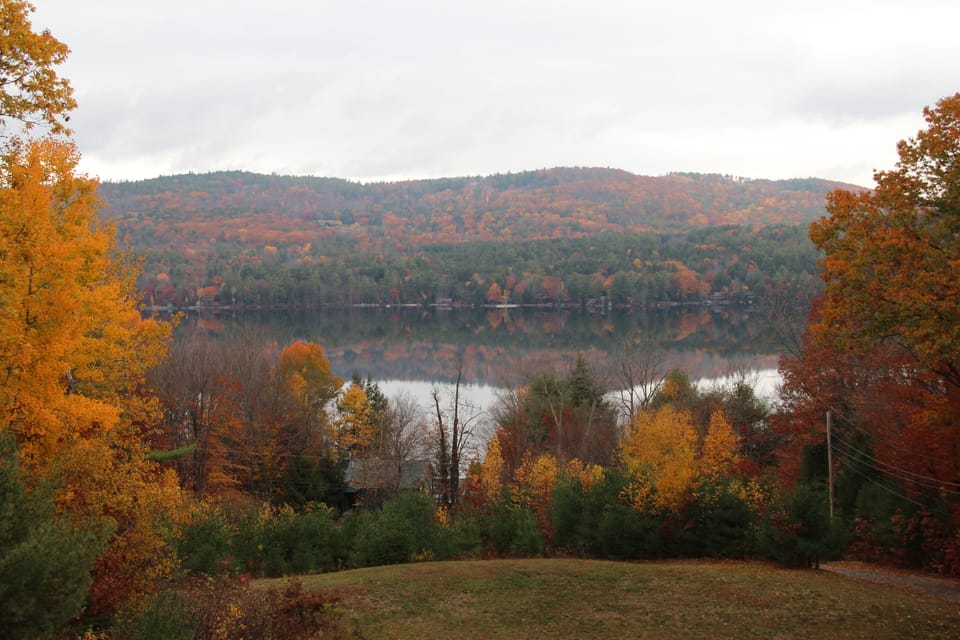 Deck view in fall