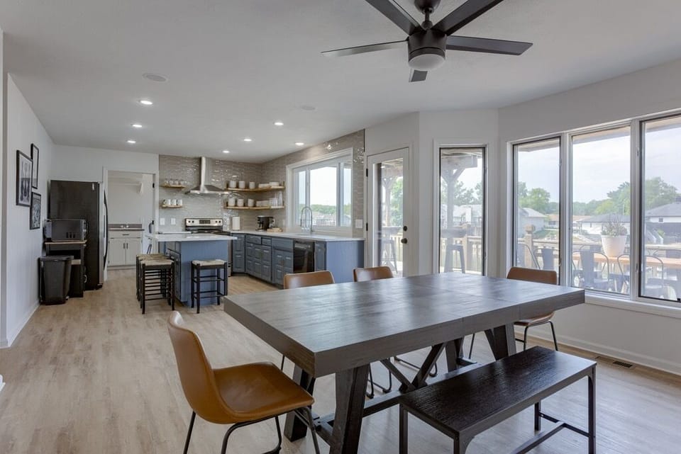 main floor dining - views of the lake