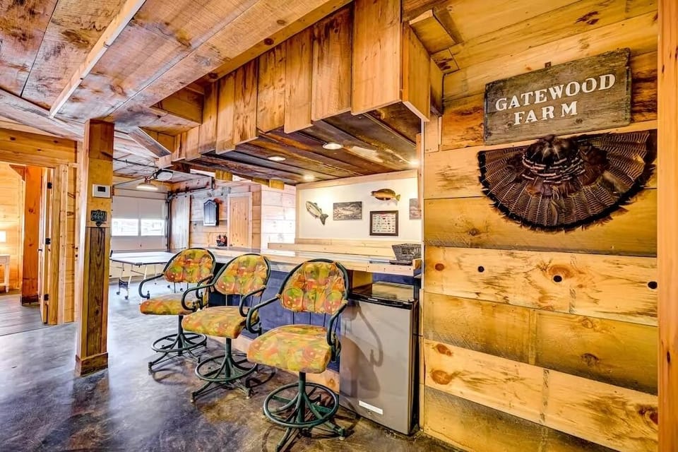 game room - bar, pool, fuse, and ping pong tables