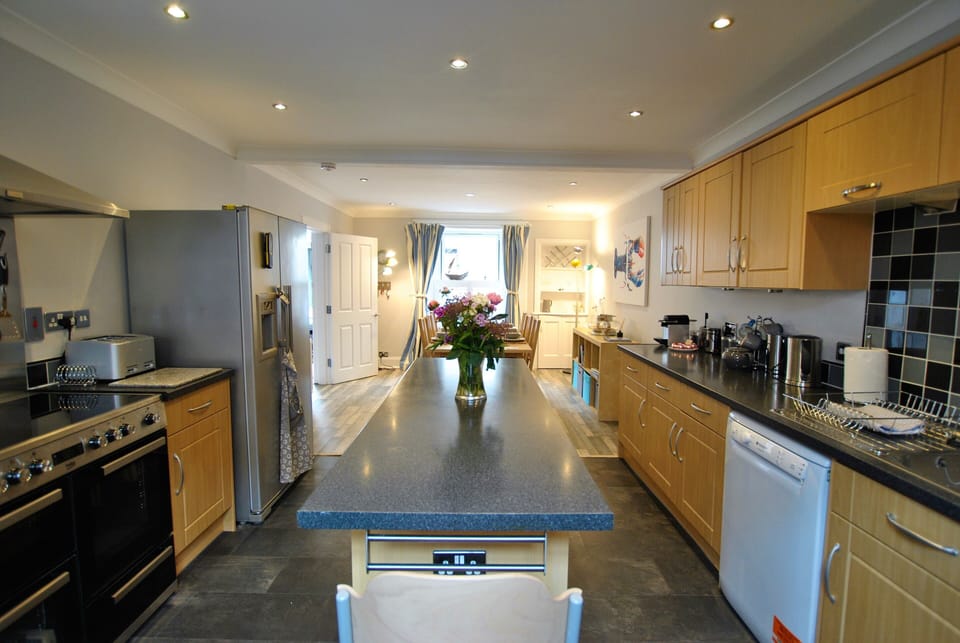 The kitchen is equipped with everything needed for a self-catering stay