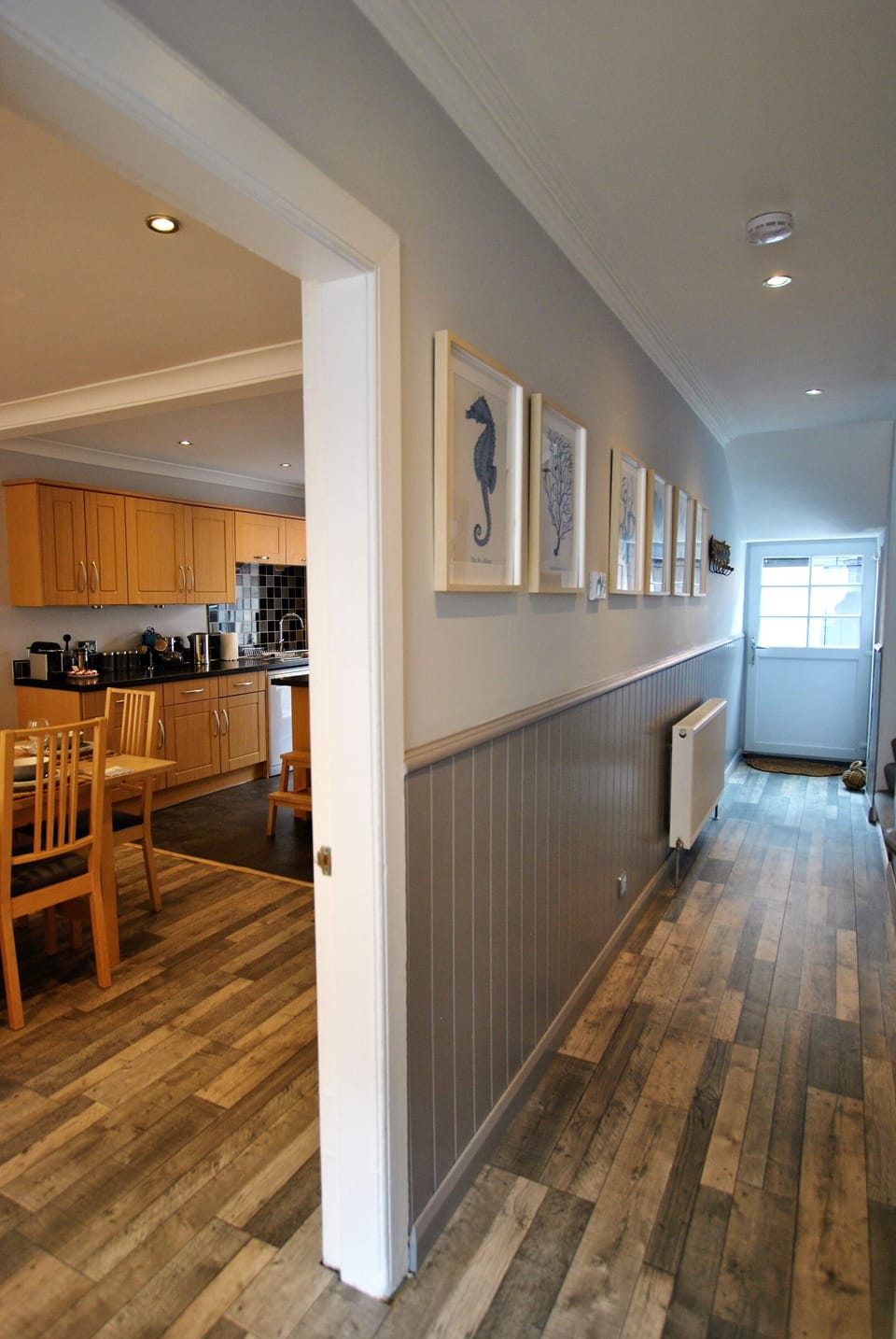 Tasteful artwork adds character to the home
