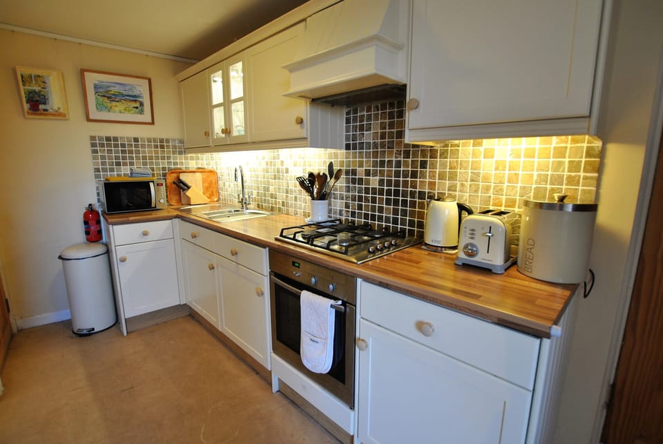 The kitchen is well equipped for a self-catering stay