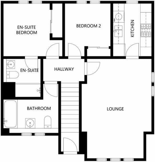Floor plan for the unit