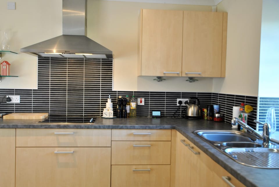 The kitchen also provides direct access to the garden