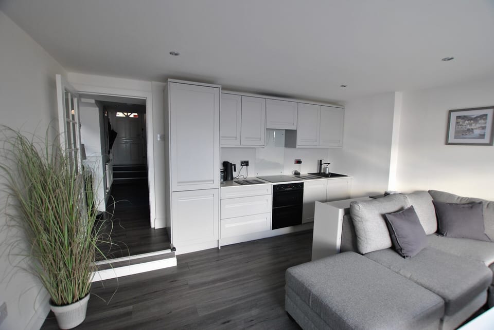 The lounge with kitchen is on the ground floor