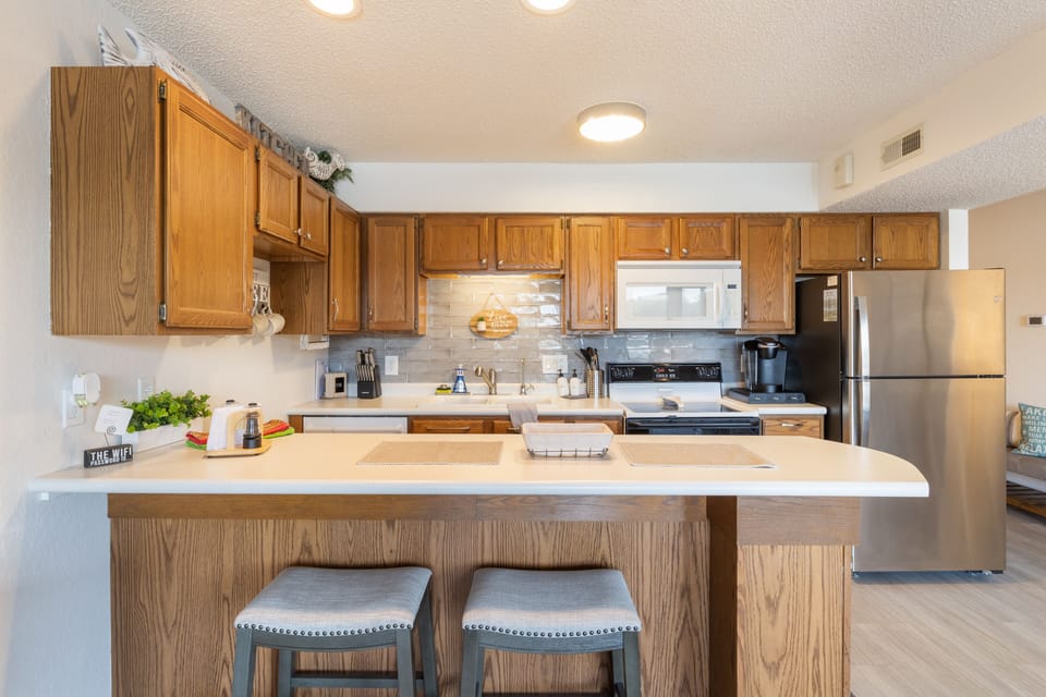 Kitchen bar seating is great for gathering