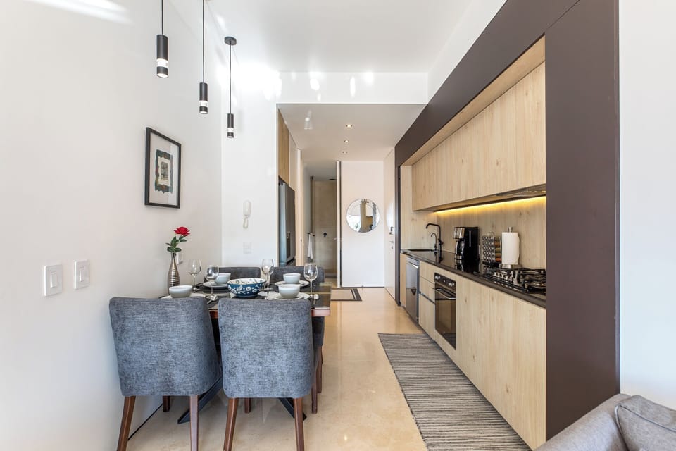 Kitchen and dining area