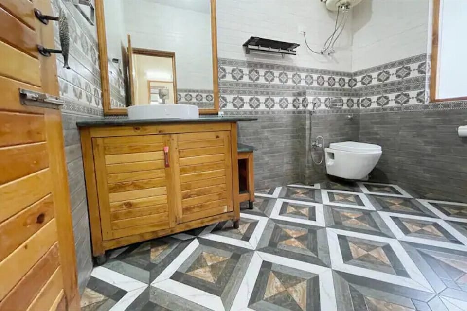Bathroom | Attached Balcony | Olive Manali Cottage