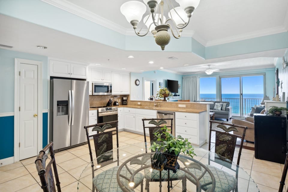 Gather around the kitchen island for coffee, snacks & conversation in the heart of the home
