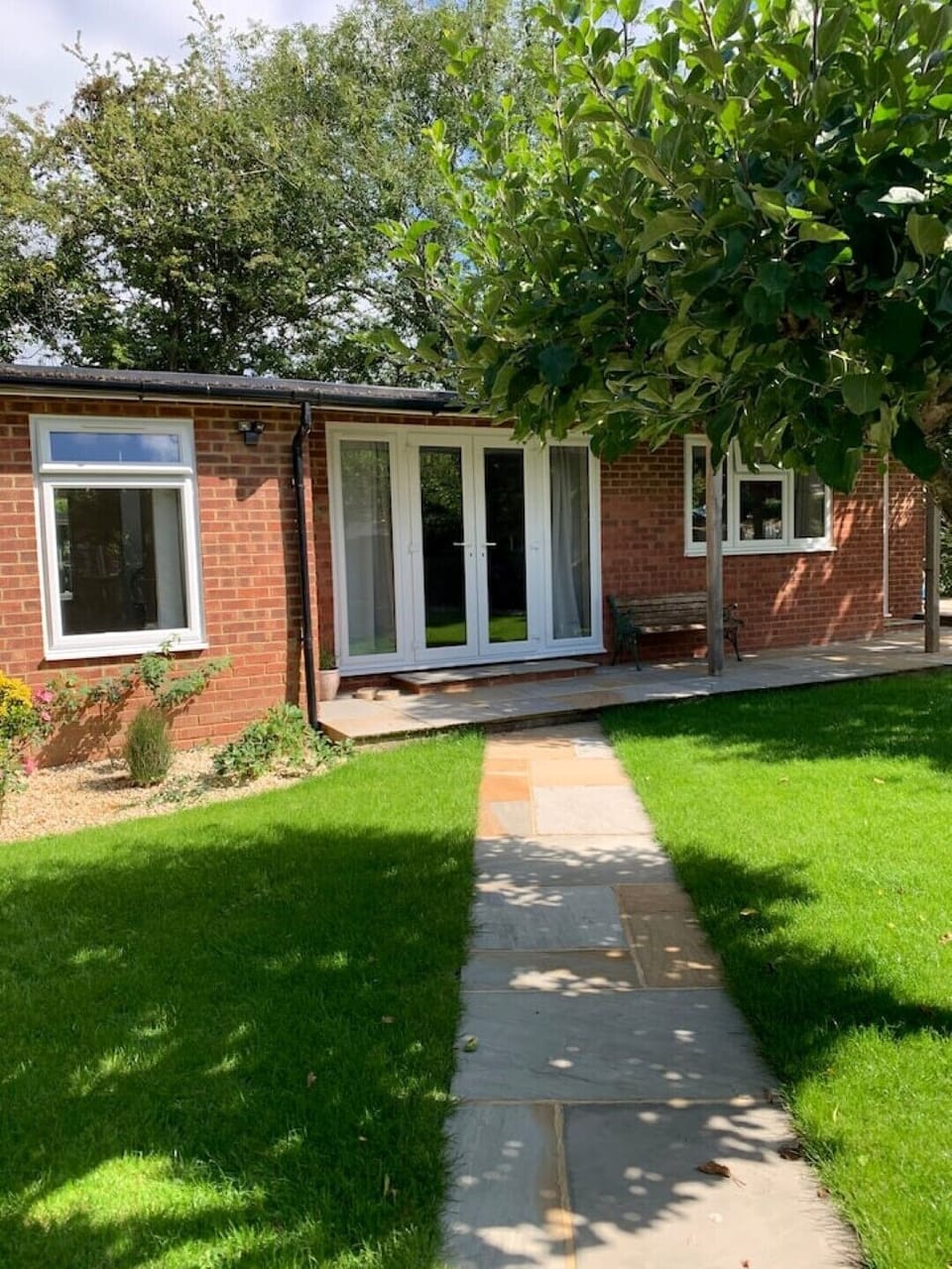 The Lodge leading up the path