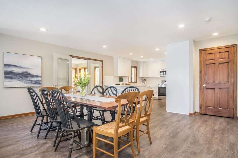 Dining room with easy access to kitchen 