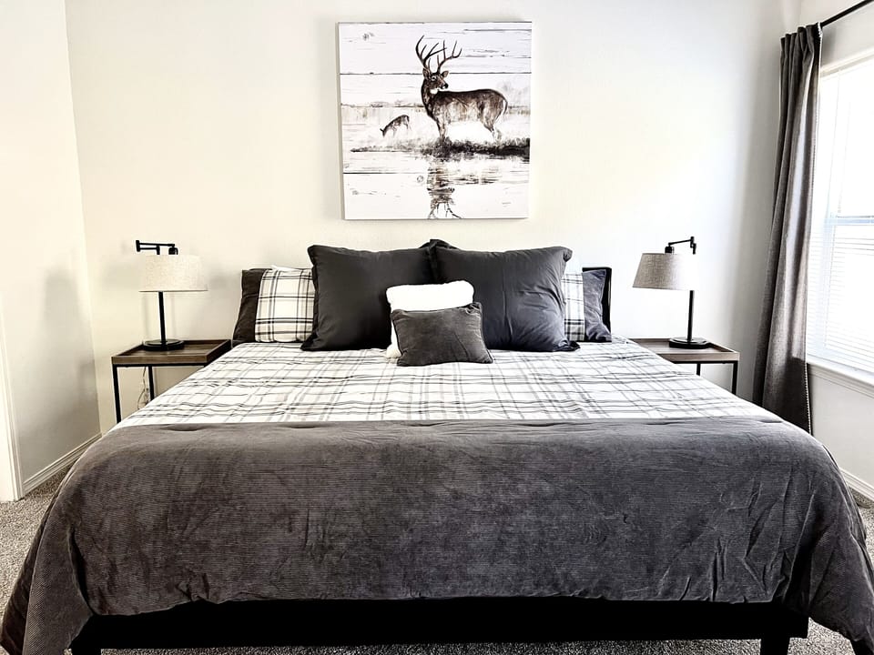 Spacious master suite, beautifully decorated, front view