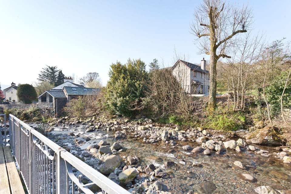 River alongside Forge Bridge Cottage in Coniston in the Lake District