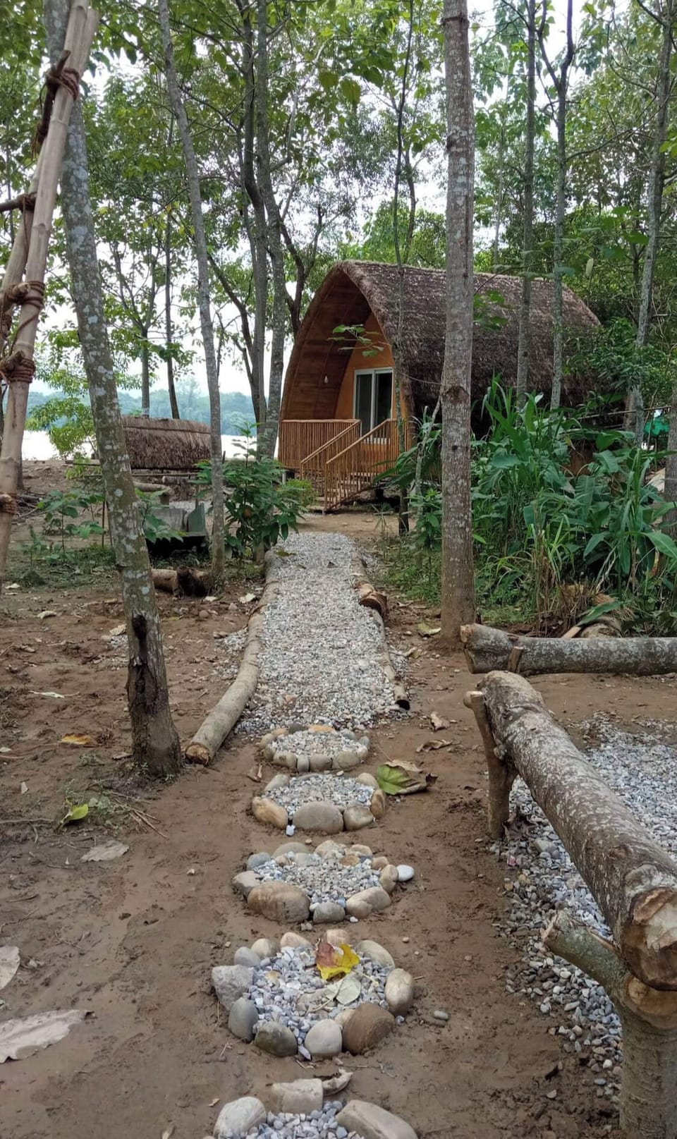 Pathway towards each chalet