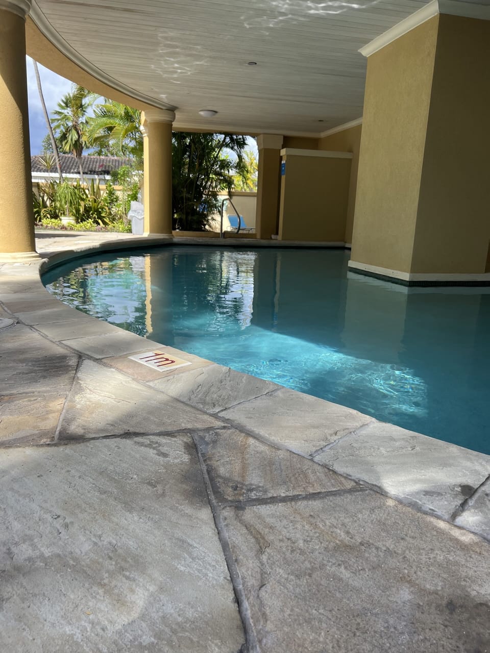 Pool with sun deck 