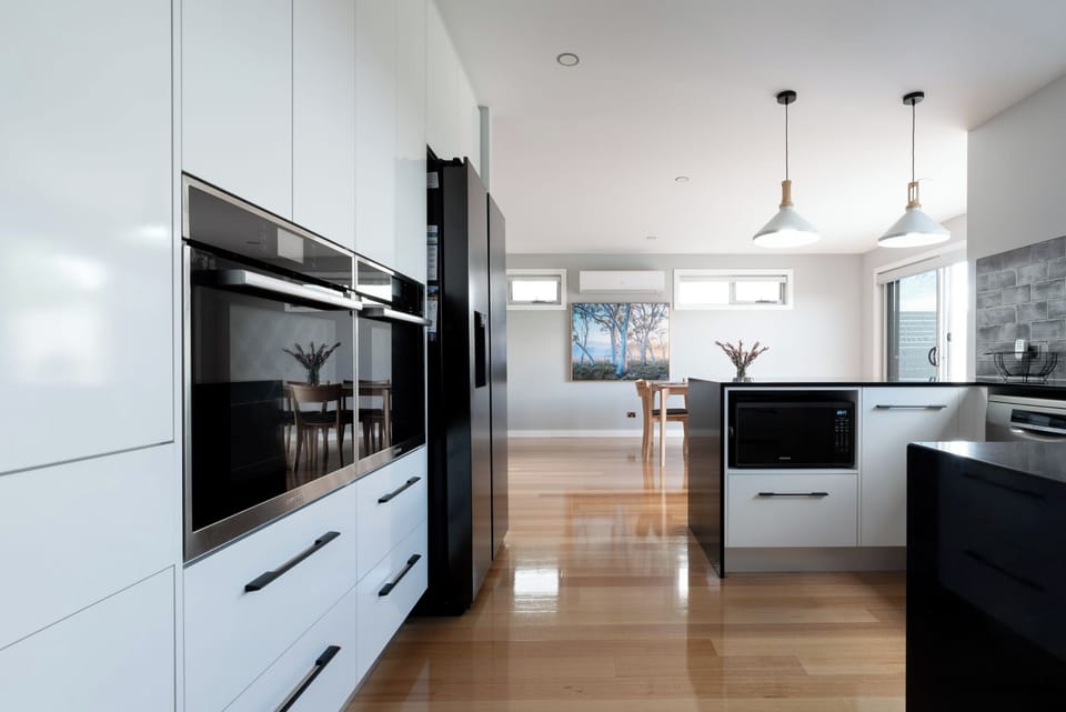 Sleek, fully appointed kitchen